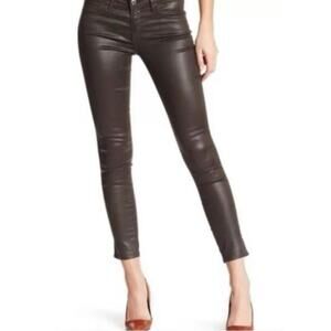 AG Adriano Goldschmied Legging Ankle Super Skinny Ankle Brown Coated Jean 29R